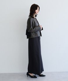 YECCA VECCA バックフリルライダースジャケット