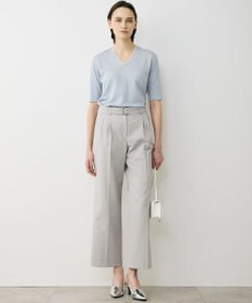 ICB L 【先行予約・WEB限定カラーあり】 シンセティックハイゲージ 半袖Vネックニット