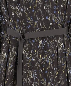 自由区 L 【洗える】ウォーターカラーフラワープリント ワンピース