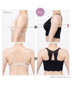 BRADELIS New York 【BRADELIS Me / ノンワイヤー】Lovely Back Bra26S1 補正下着 補整 ブラジャー 華やかなレースの見せインナー