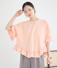 earth music&ecology ピグメントフリルTシャツ