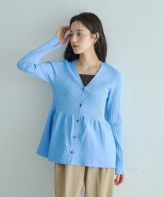 YECCA VECCA ペプラムカーディガン