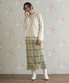 Green Parks ・ＳＵＧＡＲ　ＳＰＯＯＮ　チェックフリンジスカート