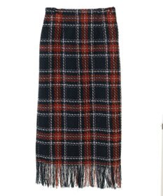 Green Parks ・ＳＵＧＡＲ　ＳＰＯＯＮ　チェックフリンジスカート