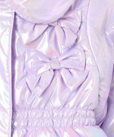 ANY KIDS パール調×フリースボア中綿コート