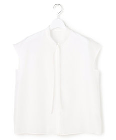 ICB セシェシルキーローン フレンチスリーブボウタイブラウス