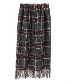 Green Parks ・ＳＵＧＡＲ　ＳＰＯＯＮ　チェックフリンジスカート