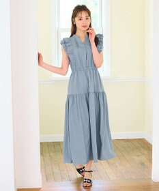 Feroux ショルダーフリルティアード ワンピース