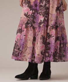 GRACE CONTINENTAL タイダイリーフプリントワンピース