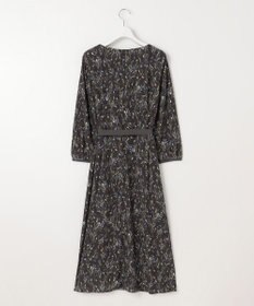 自由区 L 【洗える】ウォーターカラーフラワープリント ワンピース