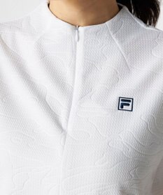 FILA GOLF／marie claire 【FILA GOLF】 チェッカーフラッグ柄エンボス半袖シャツ