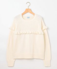 組曲 バスケット編みフリル ニット