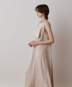 GRACE CONTINENTAL サテンレイヤードワンピース