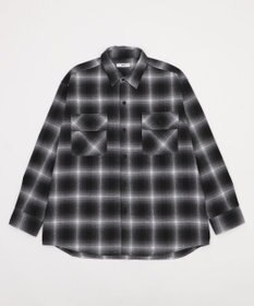 WEGO 【2025年秋冬新作/SMLサイズ展開/ユニセックス着用ITEM】オンブレチェックネルシャツ（LS）