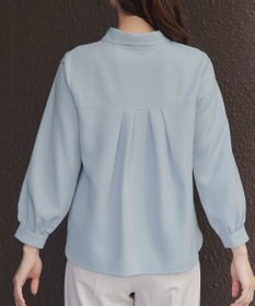 Tiaclasse L 取り外しパール付きボウタイブラウス