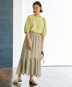 自由区 【洗える・XSサイズあり】ハイツイストポンチボリューム袖 カットソー