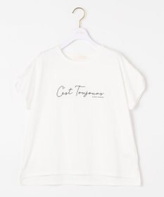 ANY SIS L 【美人百花6月号掲載】フレンチスリーブロゴ Tシャツ