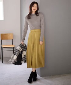 ANY 【洗濯機可】ランダムリブハイネックニット