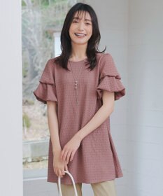 Tiaclasse 【洗える】変形バルーンスリーブカットソーチュニック