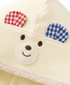 MIKI HOUSE HOT BISCUITS 【70-90cm】 顔ドン ワッフル素材 おでかけポンチョ