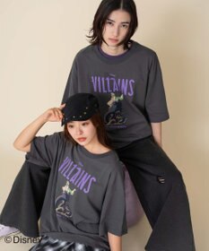 WEGO 【ユニセックス着用ITEM/SMLサイズ展開】VILLAINSグラフィックT（S）