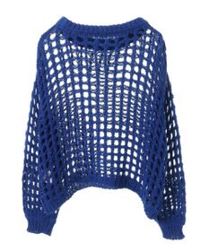 earth music&ecology チュールヤーンメッシュニットプルオーバー