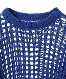 earth music&ecology チュールヤーンメッシュニットプルオーバー