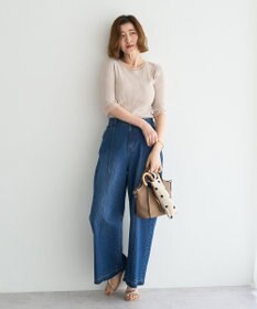 YECCA VECCA 綿麻バギーデニムパンツ