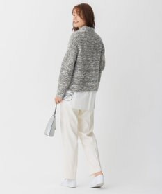 自由区 カラーミックスツイード クロップドニット