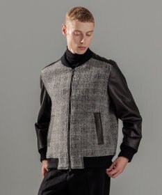 JOSEPH HOMME レザーブロックブークレ　ブルゾン