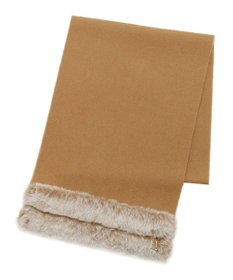 MOONBAT 【WEB限定】FURLA ウール100％×スノートップファーマフラー チャーム付き