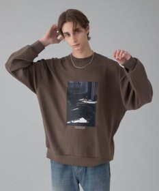 WEGO 【ユニセックス着用ITEM/2点SET/MLサイズ展開】アクセ付きフォトグラフィックプルオーバー