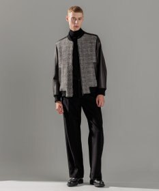 JOSEPH HOMME レザーブロックブークレ　ブルゾン