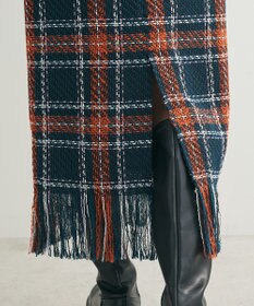 Green Parks ・ＳＵＧＡＲ　ＳＰＯＯＮ　チェックフリンジスカート