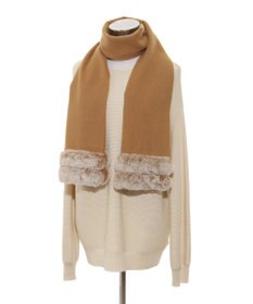 MOONBAT 【WEB限定】FURLA ウール100％×スノートップファーマフラー チャーム付き