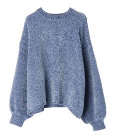 earth music&ecology シャイニーベロアモールプルオーバー