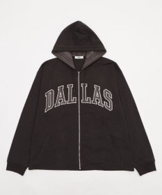 WEGO 【ユニセックス着用ITEM/MLサイズ展開】スラブチェックロゴジップパーカー