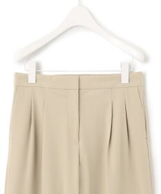 ICB 【洗える】T/Rドライギャバ  ワイドストレートパンツ