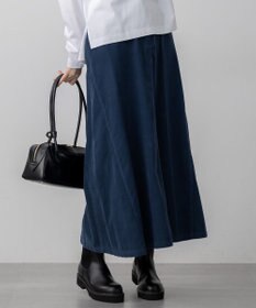 23区 L 【Oggi11月号掲載/洗える】コットン コーデュロイ スカート ダルブルー系