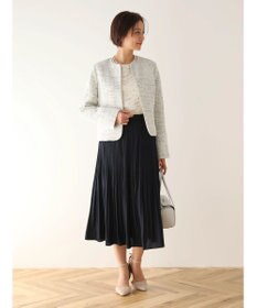 Green Parks ｅｆ－ｄｅ　ツィード調ノーカラージャケット