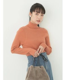 earth music&ecology やわらかタッチリブタートルネックプルオーバー