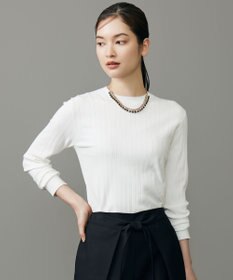 自由区 レーヨンストレッチリブインナー ニット オフ