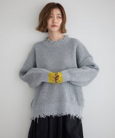 YECCA VECCA ダメージルーズニット