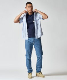 J.PRESS MEN オーガニックコットンダブルチューブマルチストライプシャツ