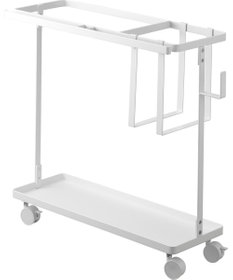 tower キャスター付きフィットネスグッズ収納ラック タワー ホワイト