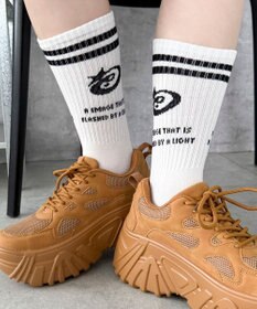 WEGO 2ラインデザインソックス