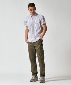 J.PRESS MEN オーガニックコットンダブルチューブマルチストライプシャツ