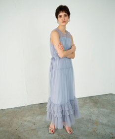 GRACE CONTINENTAL チュールティアードワンピース