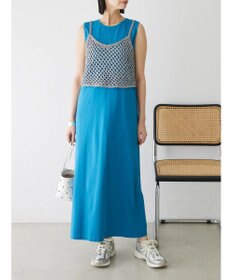 Green Parks ニットビスチェ付きカットソーワンピース