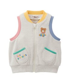 MIKI HOUSE HOT BISCUITS 【80-120cm】マルチカラー 裏毛パイルベスト